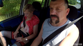 ”Mirek Takes Mature Big Boobed Bitch on Public”