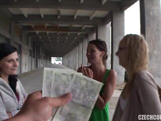 Czech whores got money to fuck a rnadom stranger and make him moan from fun