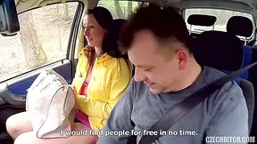 Wet Czech Hoe Fucks An Unsuspecting Driver On The Car Seat