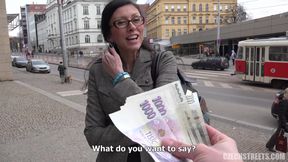 Czech Mom Veronika the Secretary - Amateur pov public sex for cash