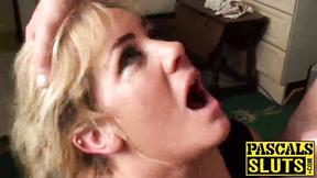 ”Hot blonde mature deepthroats & gets ravaged by a heavy prick”