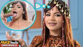Sexhub - Tiny little latina palm reader sees COCK in her future!