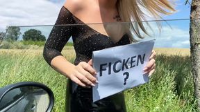 Street Slut lets an unknown Man fuck her hard without Condom