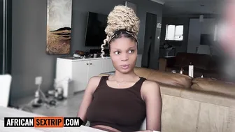 18 year old ebony teen with big natural tits gets stripped and pounded by her boyfriend
