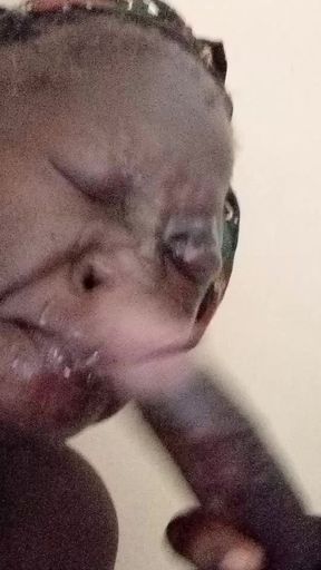 Homemade bbc blowjob and huge face cummimg
