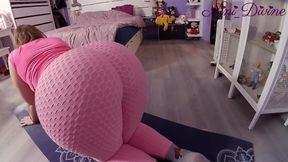 My Wife Doing Her Yoga, so I Decide to Fuck Her Huge Fat Ass!