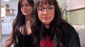 Meeting My Stepsisters Goth Girlfriend - Effy Cutie, Natasha Noel And Alex Adams