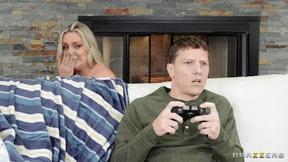 ”Big Titted Hot Ass Hollywood tasting his stepson friend's dick”