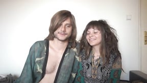 ”Unshaved hippie babe & her BF”