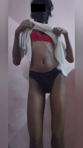 Beautiful Sri Lankan Sissy Dancing and Show Her Panty