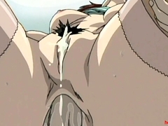 Smashing anal fuck for busty Hentai babe