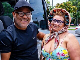 big beautiful woman GILF Gets BBC Booty Destroyed During Bus Drive