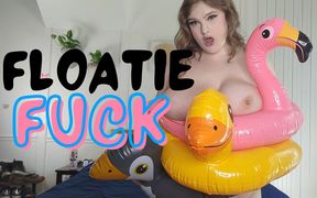 BBW pool float inflate and fuck