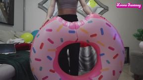Popping my inflatable donut