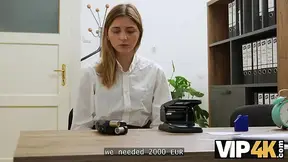 Young student handles hard back door fuck in office