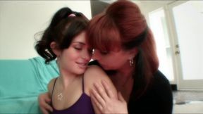 Stepmother Teaching Her Niece to Lick Pussy