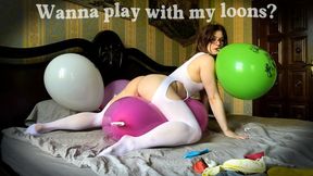 Anime Balloon Play - Riding, Humping & Non-Pop Fun (One Random Pop)