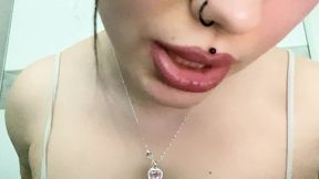 POV asmr licking and big tits