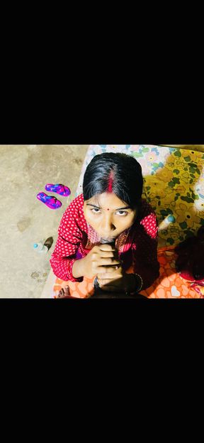 Deep throat mastery my hot desi wife's lntense blowjob and hardcore session