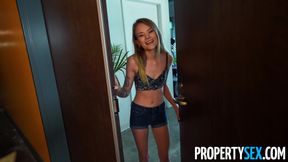 Propertysex Petite Tenant Takes Landlord's Big Cock
