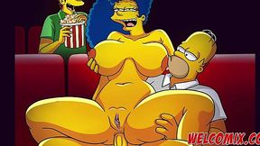 Fucking Hardcore Porn Comics - The Simpsons Get Dirty at the Movies