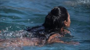 Long haired Latina gets banged outdoors in an interracial affair