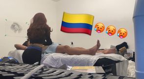 Colombian MILF cheats on her husband with huge Asian cock