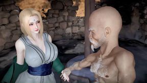 Tsunade Got Her Pretty face Fucked By a Big Old Cock And Got Facialized