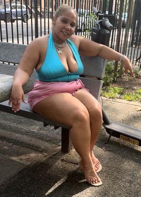Sexy Latina - Legs Crossed-Mini Skirt-Natural Fat Ass-High Heels Stilettos-Redbone Light Skin BBW-Boricua Mamasita-Thick Thighs