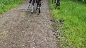 Accident with the bike, I tug with the ankle when I step down