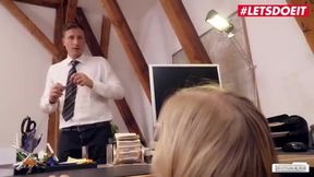 Office Temptation: Lena Nitro Surprises Her Boss with a Reward for His Dedication - LETSDOEIT
