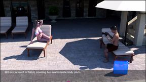 Day 17 - Free - Part 4 - Sophia and Dylan Had a Photoshoot Session at Swimingpool