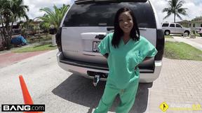 ”Smiley Nurse Banged For Roadside Assistence”