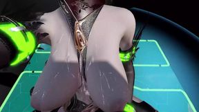 3D Asian redhead milf teasing the big cock to fuck her wet pussy