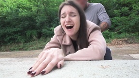 Easygoing brunette Alisa Horakova gets boned outdoors