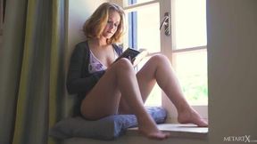 Soloing big-boobed chick Lucretia K is touching her wet hole