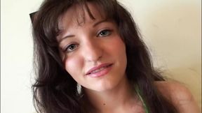 Amazing German teen with small boobs gets her holes pleased