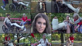 Lia LLC Smoking Wheels in the Park with the Help of her BFF (in HD 1920 X 1080)
