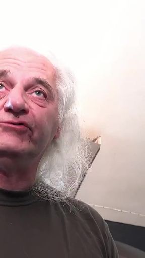 German blue Hair pregnant Daughter seduce to Anal Fuck by old Guy   Clip 1