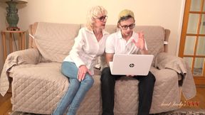 AuntJudysXXX - 60yo Skinny Mature GILF Dee Lite Fucks the Tech Support Guy