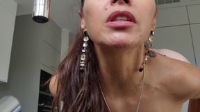 Beautiful MILF gets her ass fucked hard while washing the dishes