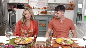 Feast on MILF's wet pussy while she's in kitchen
