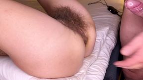 Swedish extremely hairy MILF fuck and squirt