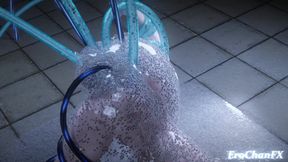 Genshin Nicole gets her holes filled by mecha and slimy tentacles