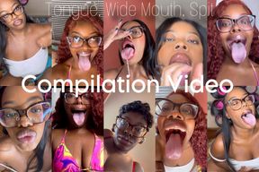 Tongue/Wide Mouth/Spit Compilation Vid