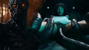 ”Black Babe With Big Tits Rough Fuck With Alien Monster”