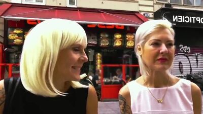 Two horny MILFs are sharing a guy in this FFM threesome