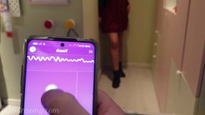 Public Remote Vibrator in Mall - I control the pussy with Lush