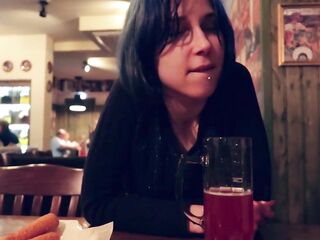 I took Control of my Stepsister's Sex Tool in the Bar and Brought her to Orgasm.