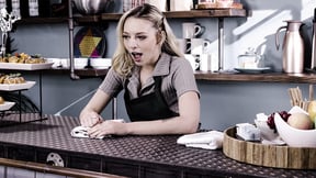 PURE TABOO 18yo waitress Lily Larimar and her boyfriend fucking in a bar